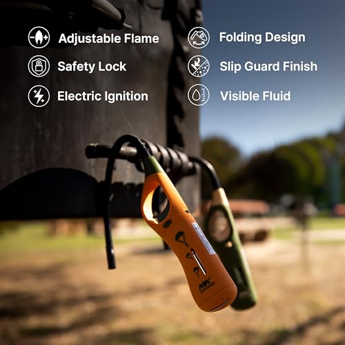 MK Lighter Outdoor Series Multi-Purpose Survival Lighters 9-Inch Xtra Length Adjustable Flame Campfire & BBQ, Prepping &