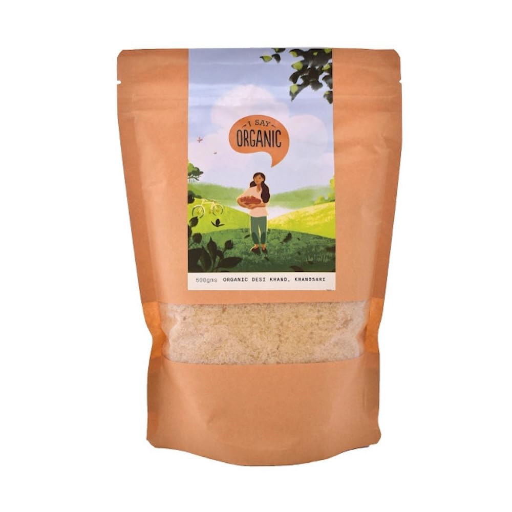 I Say Organic - Organic Desi Khand (Khandsari) | 500g | Natural Sugar | Unrefined & Unprocessed Raw Sugar | Preservative Free | Chemical Free (B0D33NCSY3) Amazon Price History, Amazon Price Tracker