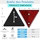 CXTM Anhänger Reflektor Dreiecke, 2 Pack, Standard Reflektor für Anhänger hinten, Dreieck Rückstrahler rechts Links, Rücklicht Hänger Dreieck Lochabstand, e-geprüft (RED)
