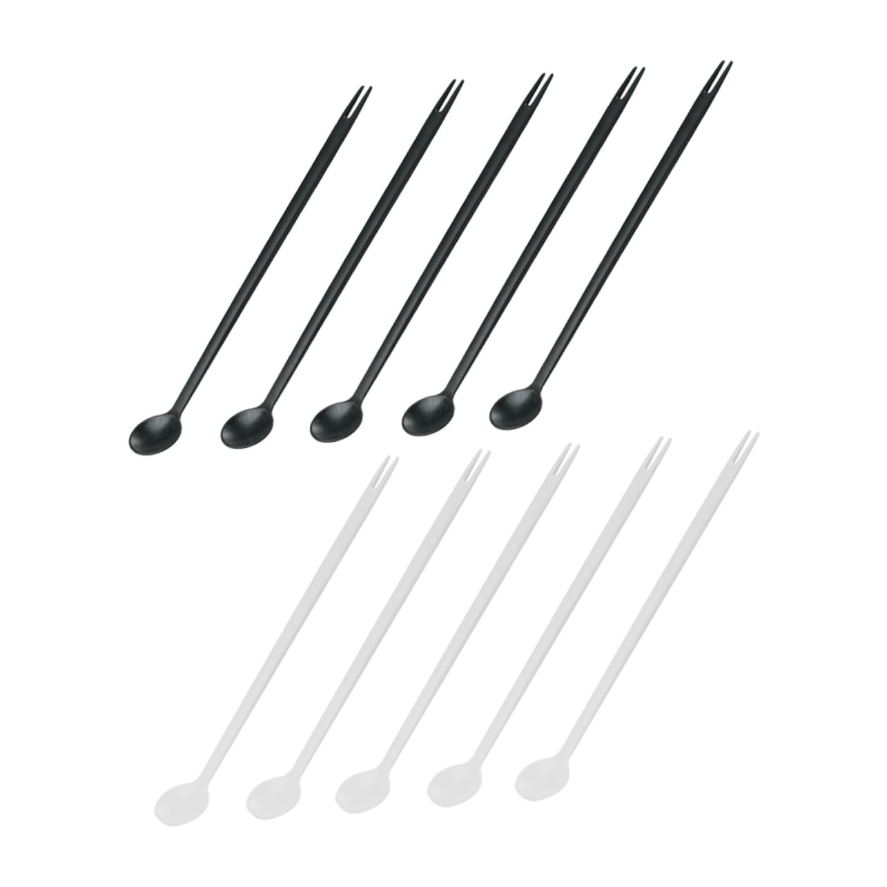 Garneck 10pcs Tasting Spoon Mixing Double-head Spoon Ice Cream Spoon Long Handle Spoon Coffee Spoon Stirring Spoon Martini Sticks Condiment Spoons Coffee Stir Spoons Mixing Spoon Pp