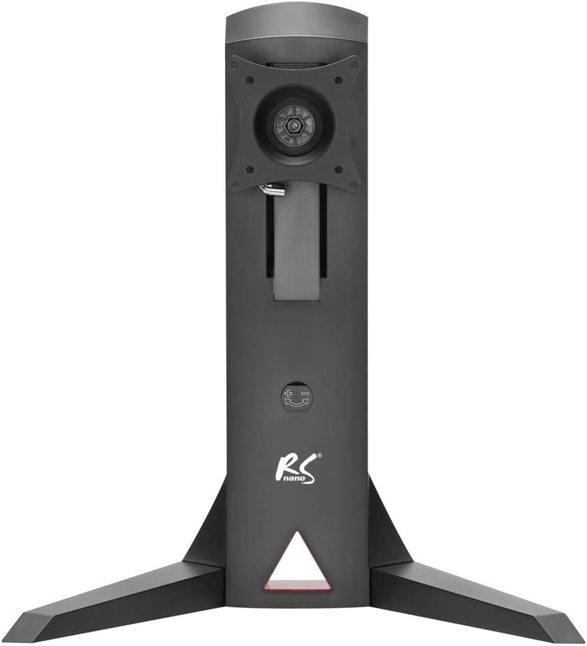 Greatest Product NanoRS RS110 Monitor Standfuß Ständer Tischständer 360° Full Motion Höhenverstellbar 17-32 bis 8kg 2xUSB Mikrofon Kopfhörer Anschluss