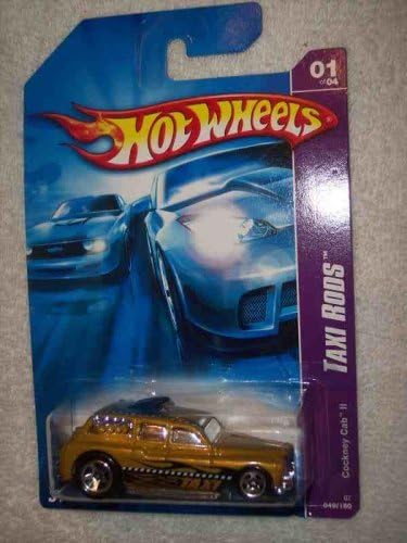 Hot Wheels Taxi Rods Series #1 Cockney Cab 2 Solid Dark Yellow #2007-49 Collectible Collector Car Mattel 1:64 Scale Collectible Die Cast Car