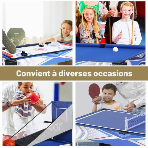 HLC Table de ping-Pong, Billard, tir à l'arc, Hockey sur glissière, Basket-Ball pour la Famille Table de Jeu Interactive Parents-Enfants (92x46x73cm) – vue 5