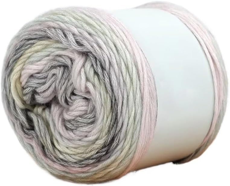 5 Rolls 100g Space Dyed Cotton Blend Yarn for Crocheting Medium Cord 150m(1161)