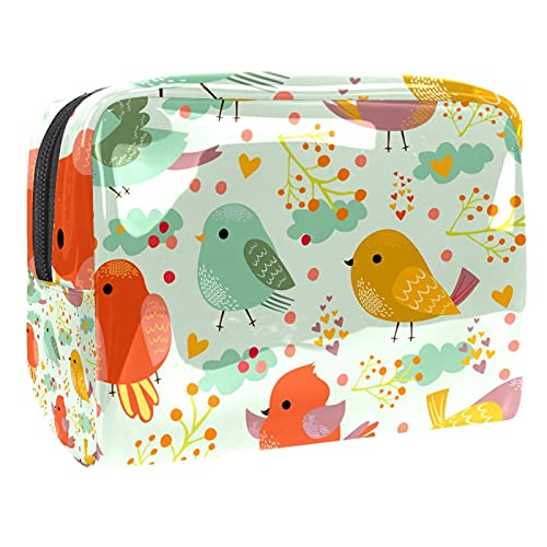 Trousse à maquillage femme vanity oiseaux multicolore 01