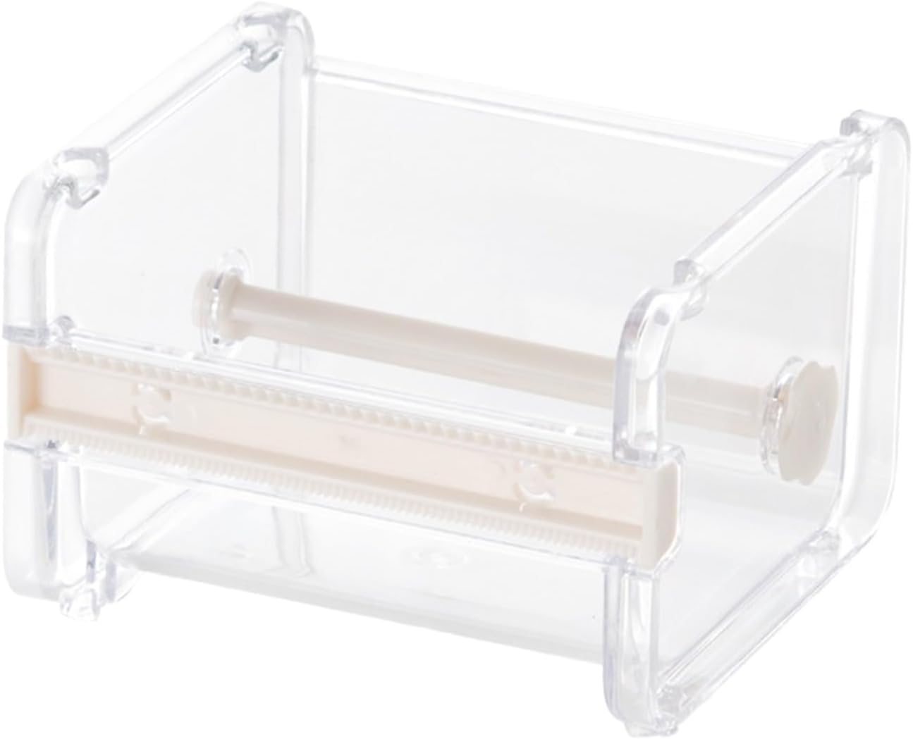 1Pc Transparent Visible Washi Packaging Tape Dispenser Cutter Roll Tape Holder Organizer Desktop Office Tape Holder DIY Sticker Roll Tape Cutter Holder Storage Tape Cutting Office and School Supplies