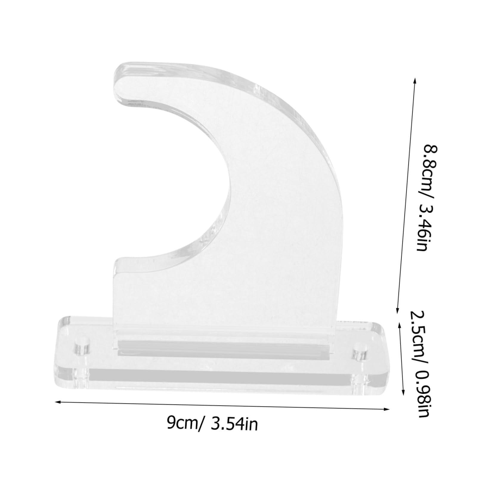 VANZACK 2Pcs Wall Mount Guitar Holder Rack Skateboard Display Stand Transparent Storage for Swords Bats Musical Instruments for Home Decor Organizing