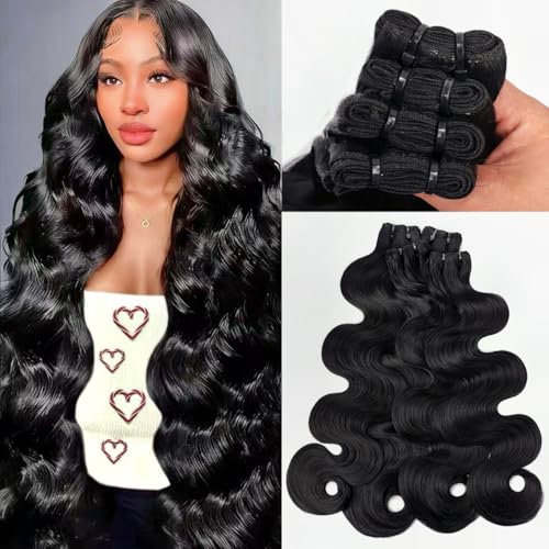AZONA 18 20 22 24 Inch 16A Real Raw Bundles Body Wave Human Hair,No Tangle No Shedding Body Wave Bundles Human Hair,Triple Lifespan Over Regular Virgin Hair Bundle,Silky And Soft