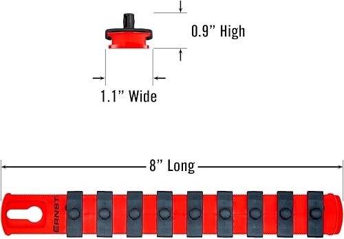 Miniatura 38 de Ernst Manufacturing Organizador magnético de enchufes de 18 pulgadas con clips de bloqueo giratorio de 17 1/2 pulgadas, azul (8405M-azul-1/2)