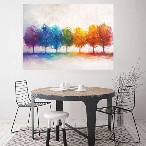 Impression de peinture abstraite d’arbre décoration murale moderne - 3