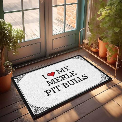 Tapis Merle Pit Bulls paillasson interieur pour chambre ado - 2
