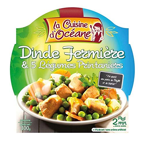LA CUISINE D OCEANE - Dinde Fermière Et Légumes Printaniers 300G - Lot De 4 - Offre Special
