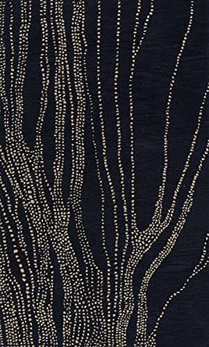 Momeni Simba Wool With Cotton And Latex Backing Area Rug, Navy, 2'6" X 8' Runner #TOP19