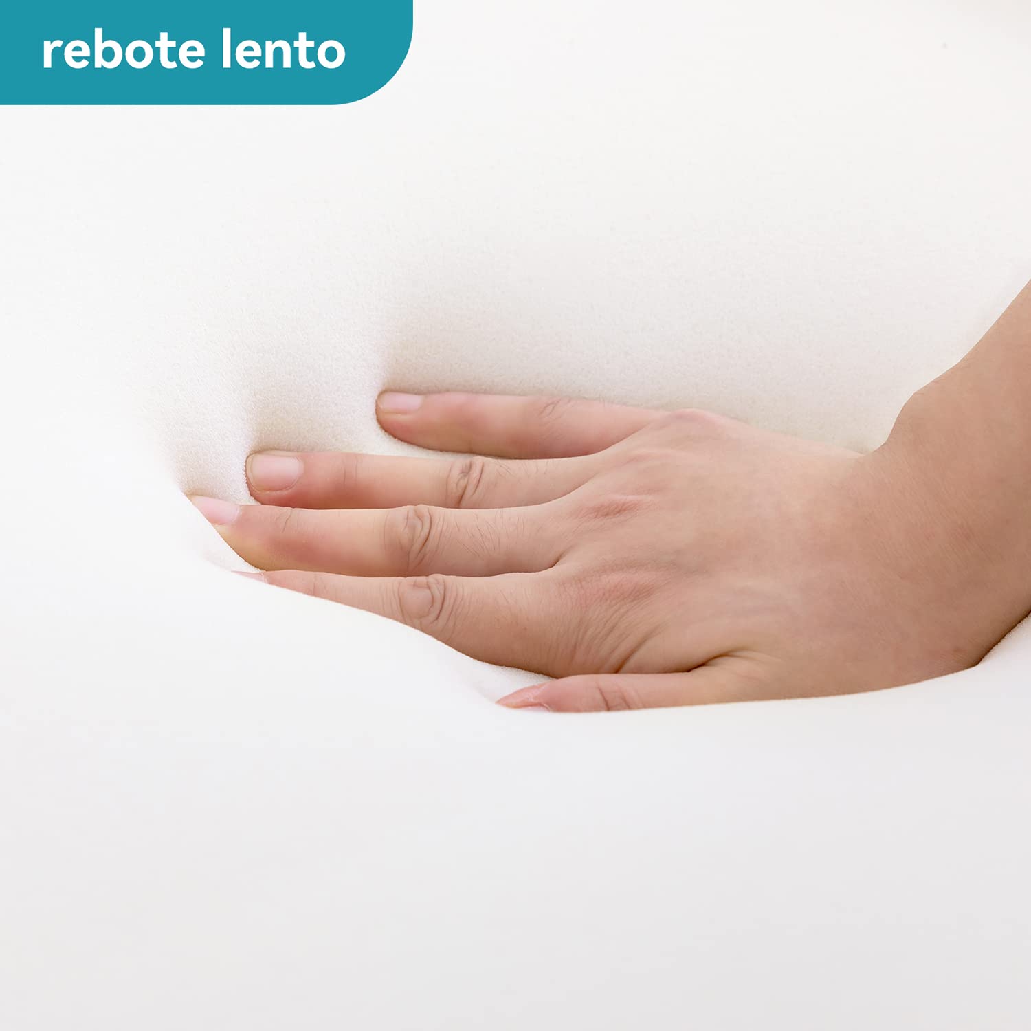 Amazon Basics Colchón de Espuma viscoelástica Topper con memoria con Funda removible y lavable, 135 x 190 cm, 7 cm, Blanco