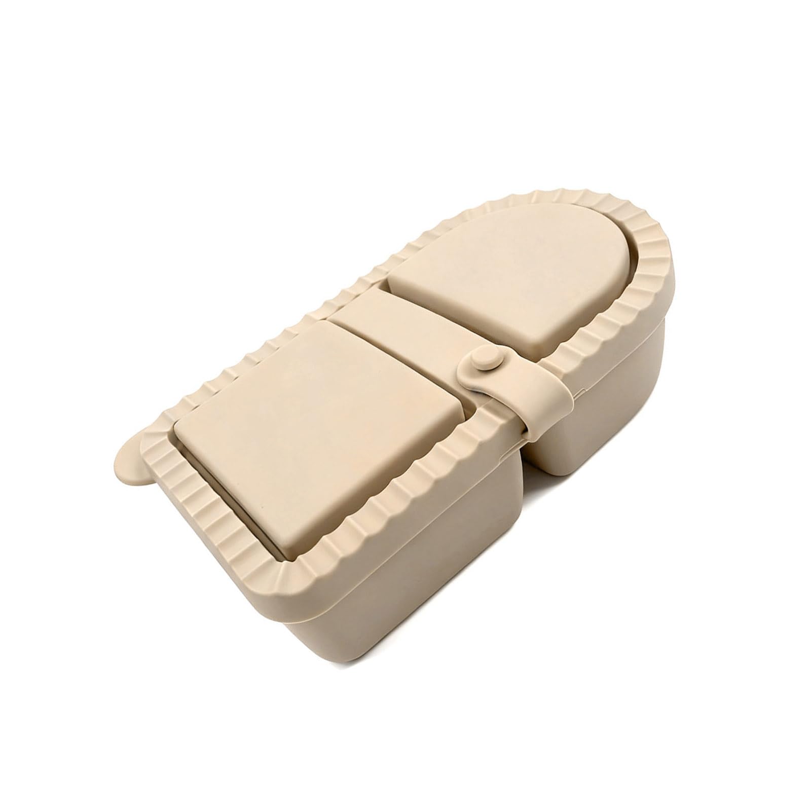 Buxuaaaa Compartment Snacks Container Silicone Food Safe Leak Proof Portable Microwave Dishwasher Safe Food Storage Box Silicone Snacks Box