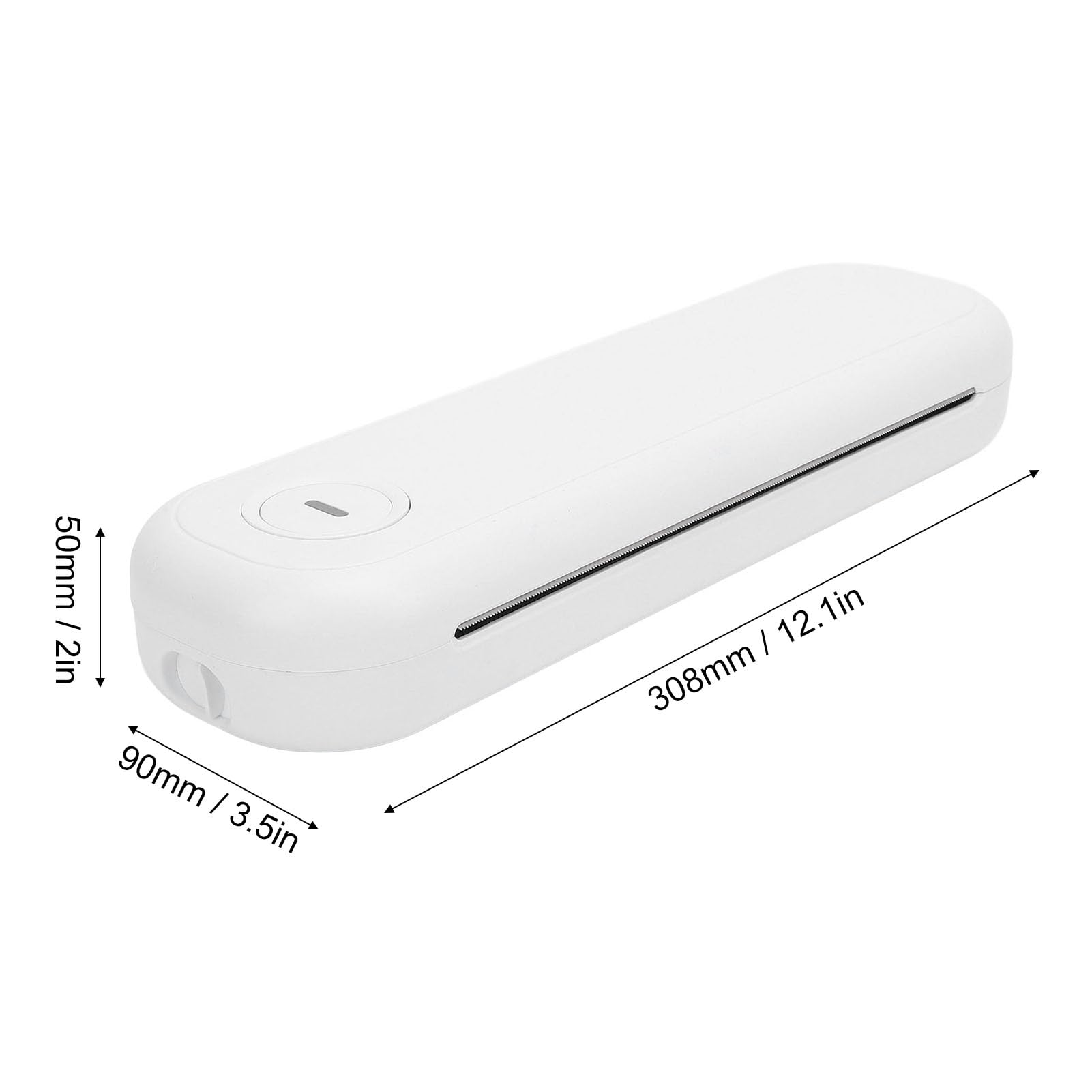 Przenośna Drukarka Termiczna, Bezprzewodowa 200DPI 2600 MAh Aktalizację Aplikacji A4 Bezprodukowana Drukarka Mobilna z 2 Papierami do Telefonicznego Komputera, Biuro, Nauki,