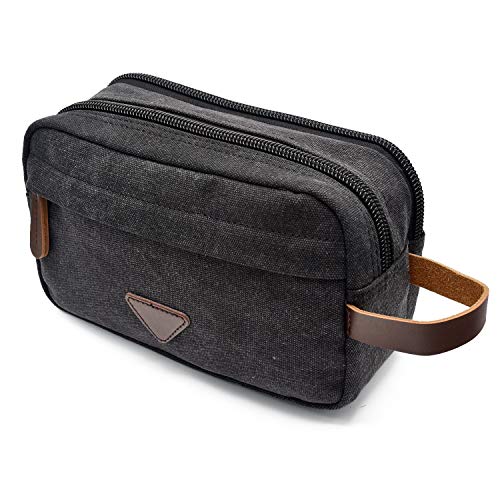 AMJ Travel Toiletry Bag for Men & Women Travel Dopp Kit Shaving Bag Toiletry Organizer, Black