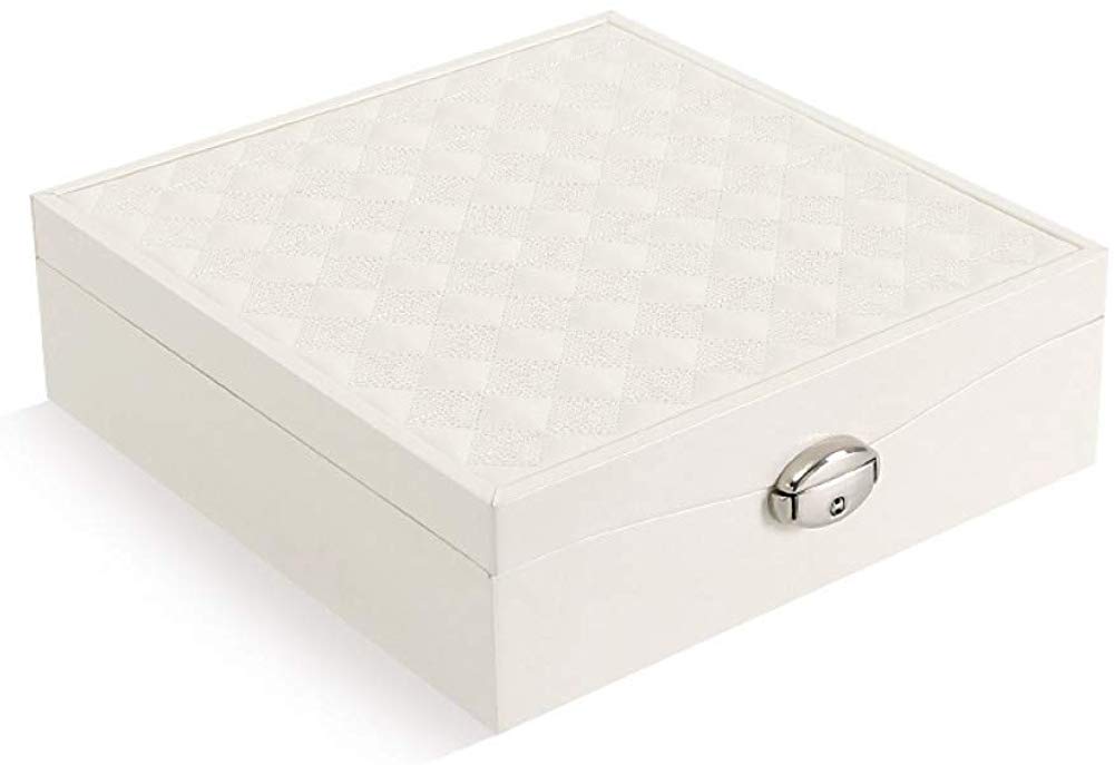 MWPO Jewelry box makeup box pu leather fashion jewelry box holder large capacity square ring
