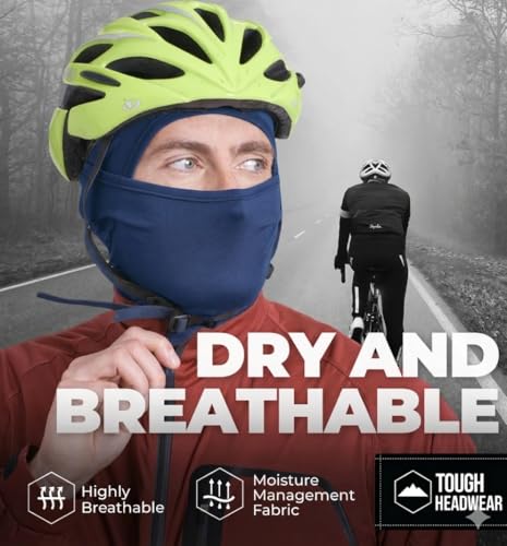 Image of Tough Headwear Balaclava Ski Mask - Breathable Face Mask for Men - Flexible Hinge Full Face Cover - Windproof Motorcycle Gear