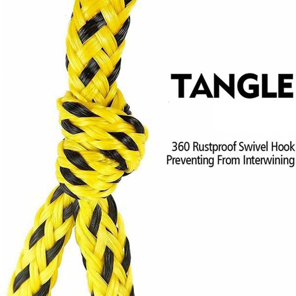 Connettori Rapidi Per Fune Traino Tubo Acqua – 2 Pezzi – Compatibili Per Canottaggio, Wakeboard, Sci D'Acqua – Resistenza 3000 Libbre