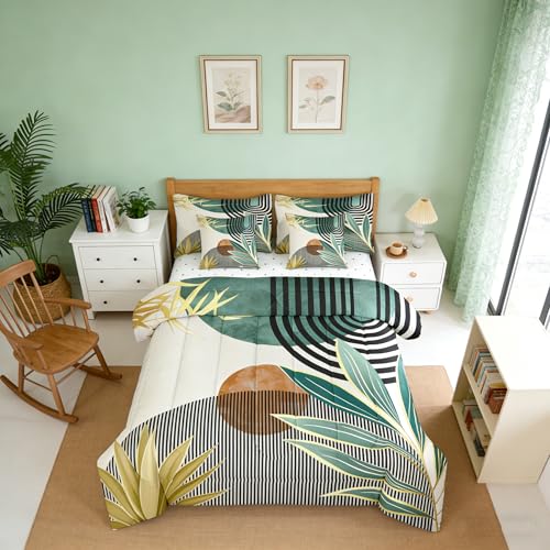 Erosebridal 7 Piece Boho Mid Century Bedding Sets Twin Modern