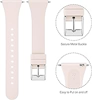 Vista 2 de Tobfit Pack 3 bandas delgadas compatibles con Fitbit Versa 2 Bands/Fitbit Versa/Fitbit Versa Lite/SE, pulsera de repuesto de silicona para hombres