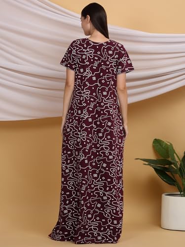 Image of Sweet Dreams Women's Cotton Maxi Casual Night Dress