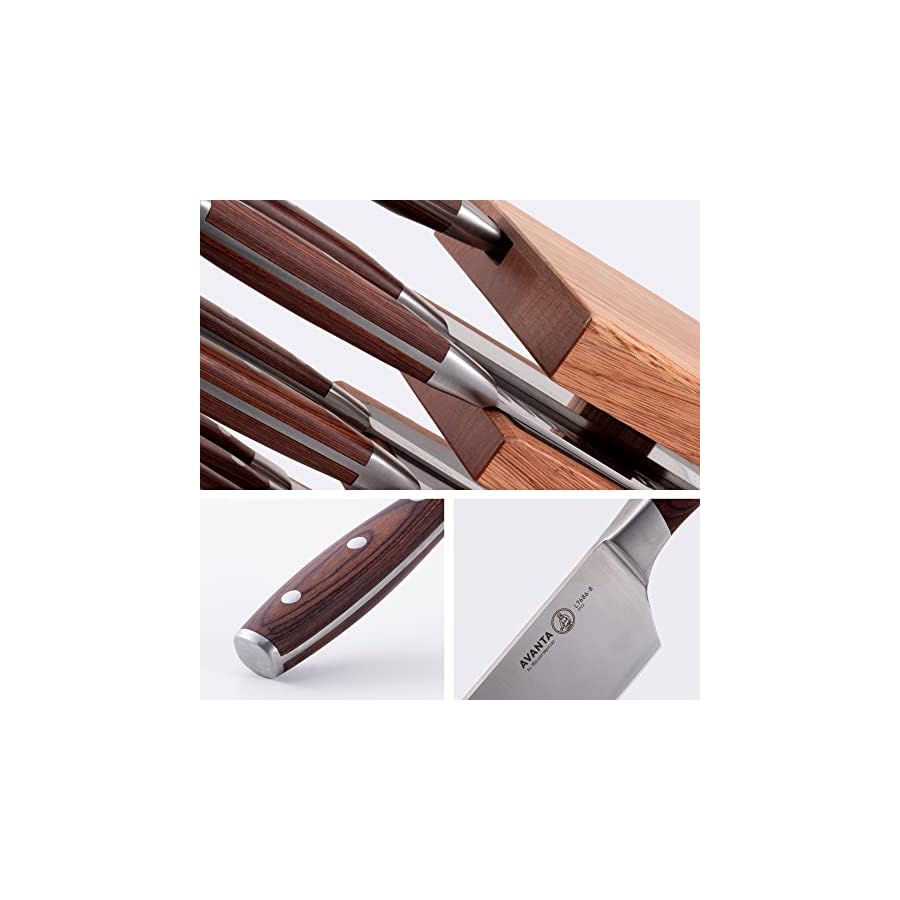 Messermeister-Avanta-10-Piece-Pakkawood-Knife-Block-Set-German-X50-Stainless-Steel-Includes-4-Speciality-Knives-Heavy-Weight-Fork-4-Steak-Knives-Magnetic-Knife-Block Messermeister Avanta 10-Piece Pakkawood Knife Block Set - Oprah's Favorite Things 2024 - German X50 Stainless Steel - 4 Speciality Knives, Heavy-Weight Fork, 4 Steak Knives & Magnetic Knife Block