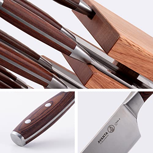 Messermeister Avanta 10Piece Pakkawood Knife Block Set German X50