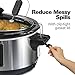 Hamilton Beach Portable 6-Quart Set & Forget Digital Programmable Slow Cooker with Lid Lock, Temperature Probe, Stainless Steel