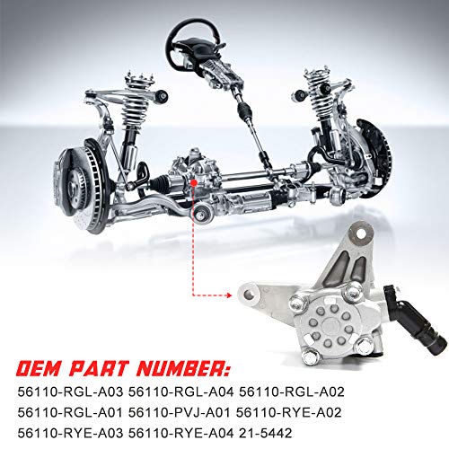image for Apeixoto Power Steering Pump 21-5349 for 2003-2006 Acura MDX 2003-2007
