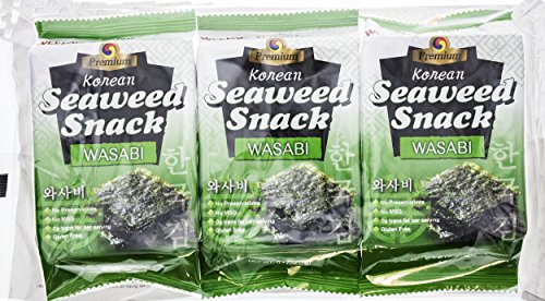 Wel-Pac Korean Seaweed Snack, Wasabi, 0.52 Ounce (Pack of 10)