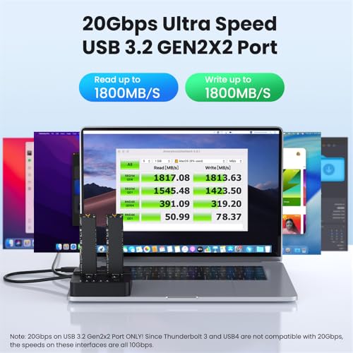 Duplicador Vertical Dual-Bay Cloner NVME M.2 USB-C miniatura 7