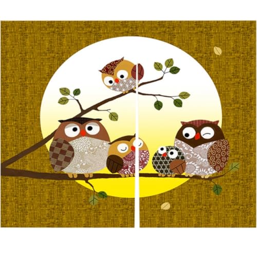 のれん 暖簾 間仕切りカーテン おしゃれ 目隠し 見えにくい 玄関 温泉 旅館 ホテル 廊下 お風呂 洗面所 トイレ オーダー可 ドアカーテン キッチ リビング 飲食店 出入り口 七福ろう(黄色い) 幅120長さ90