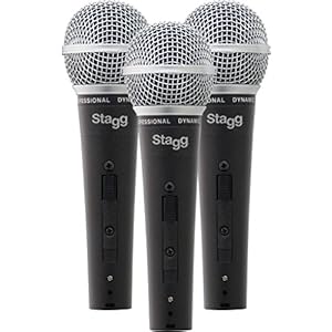Stagg SDM50-3 Set van 3 professionele dynamische microfoons