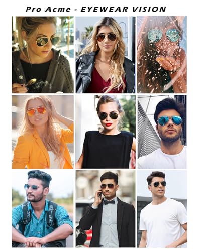 Pro Acme Classic Aviator Sunglasses for Women & Men Metal Frame UV400 Driver Sunglasses3