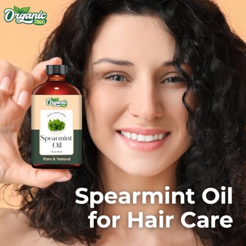 Image of Organic Zing Spearmint (Mentha Spicata) Oil | Pure & Natural Essential Oil for Aroma, Diffusers & Haircare- 30ml /1.01fl oz