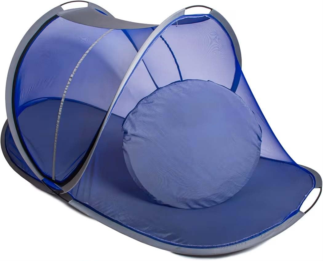 Single Bad Pop-Up Mosquito Net Tent, 6.4x2.5x3. Feet, Blue | Easy Foldable, Polyester Net Mesh, No. 8 Zip, Carry Cover Included, Mosquito Protection-picture-42