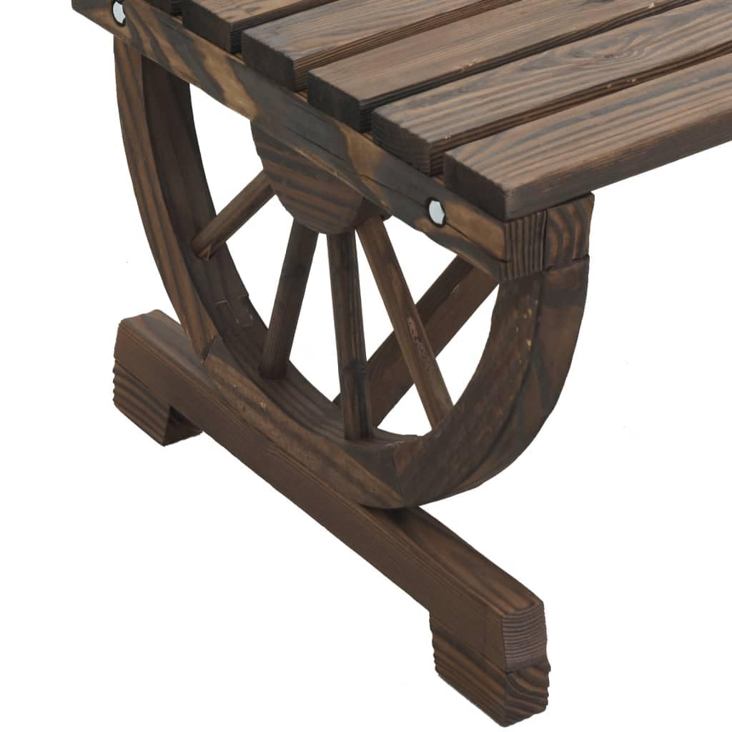 Stół ogrodowy 115 x 55 x 65 cm, lite drewno, jodła, odporny na warunki atmosferyczne, do ogrodu, na taras, balkon, prostokątny stół outdoorowy, stylowy stolik pomocniczy do patio