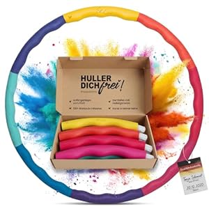Elli Hoop® M - DAS ORIGINAL - Hula Hoop Reifen, Gymnastikreifen zum Abnehmen, Fitness für Erwachsene. Anfänger & Fortgeschrittene geeignet [104cm, 1,3kg, bunt]