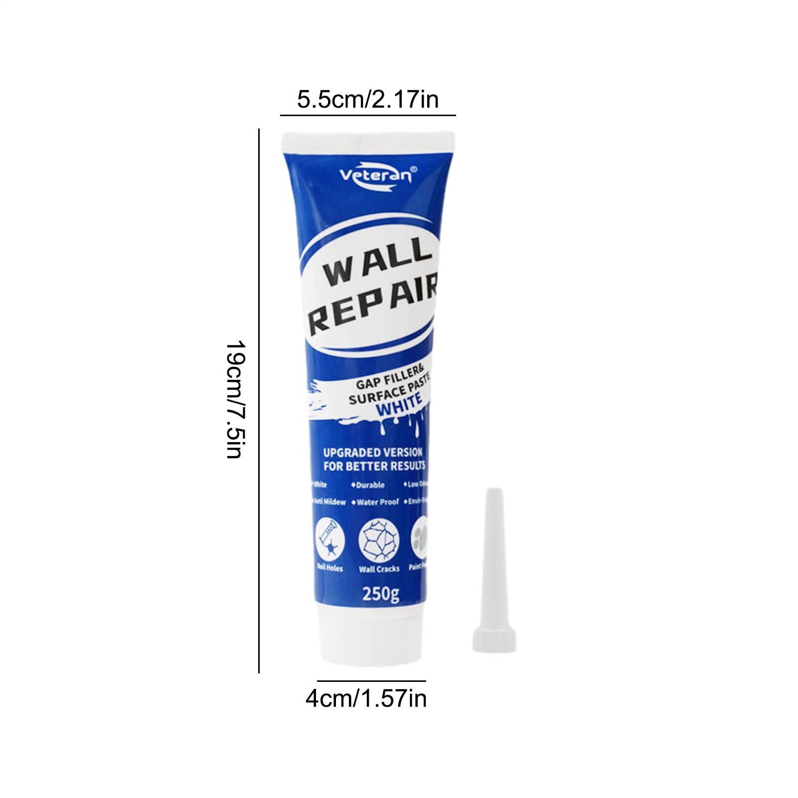 spackles Wall Repair, Plaster Wall Repair Paste, Household Mending Cream, Quick Drying White Tile Grout Filler, Crack and Peeling Agent for Walls, Ceilings, Azulejos and Home Renovation