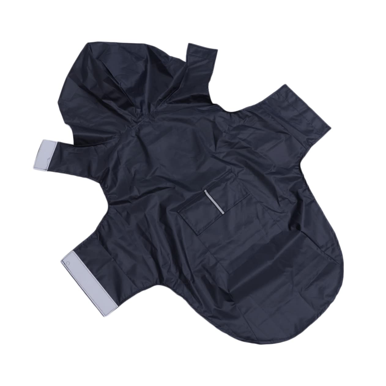 Garneck Reflective Hooded Dog Raincoat for Breeds Pet Jacket with High Breathability Black Enhanced Safety for Rainy Days