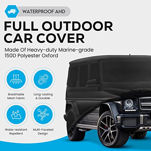 Image of semi Custom Outdoor car Cover for w463 Storage G320 G500 G350 G63 G65 Water Resistant Protect UV Rays
