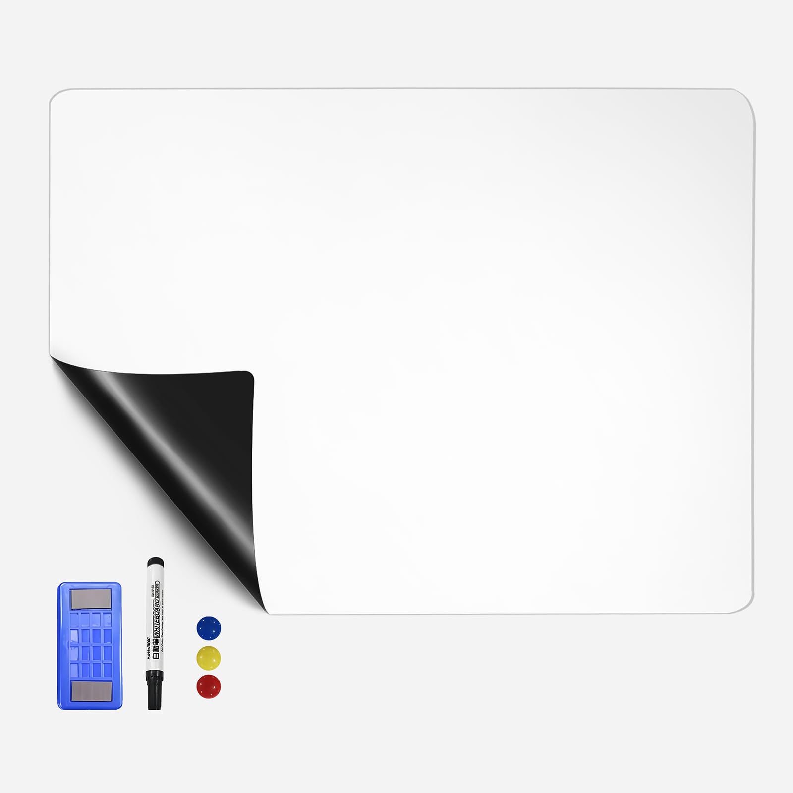 Peyotes Magnetic Whiteboard Sticker for Wall Peel and Stick Dry Erase Sheets for School Self Adhesive Whiteboard Vinyl Wrap for Office Sticky Back Plastic Film Roll 40x80cm