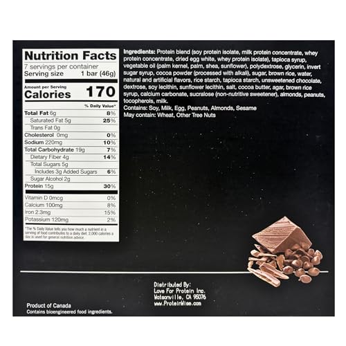 ProteinWise Barras de Proteína Chocolate 7 unidades miniatura 2