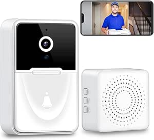 Campanello Wireless Con Fotocamera 1080P - Video Citofono WiFi, Visione Notturna, Rilevamento Movimento, Impermeabile IP65