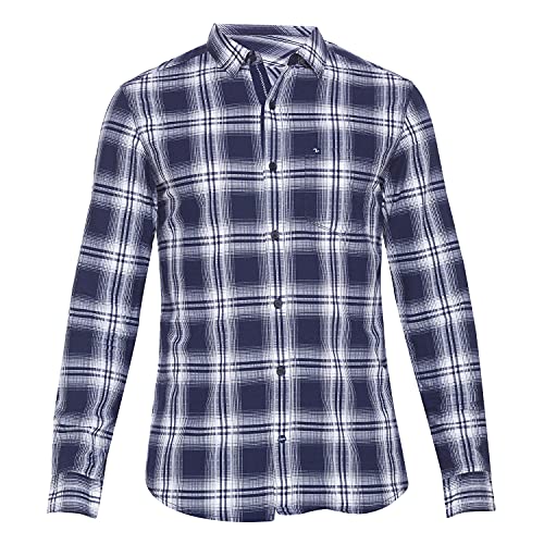 Image of Spykar Men's Checked Slim Fit Shirt