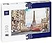 Lais Puzzle La Torre Eiffel a Parigi da Una stradina con un'auto d'Epoca 2cv Rossa, Francia 100 Pezzi