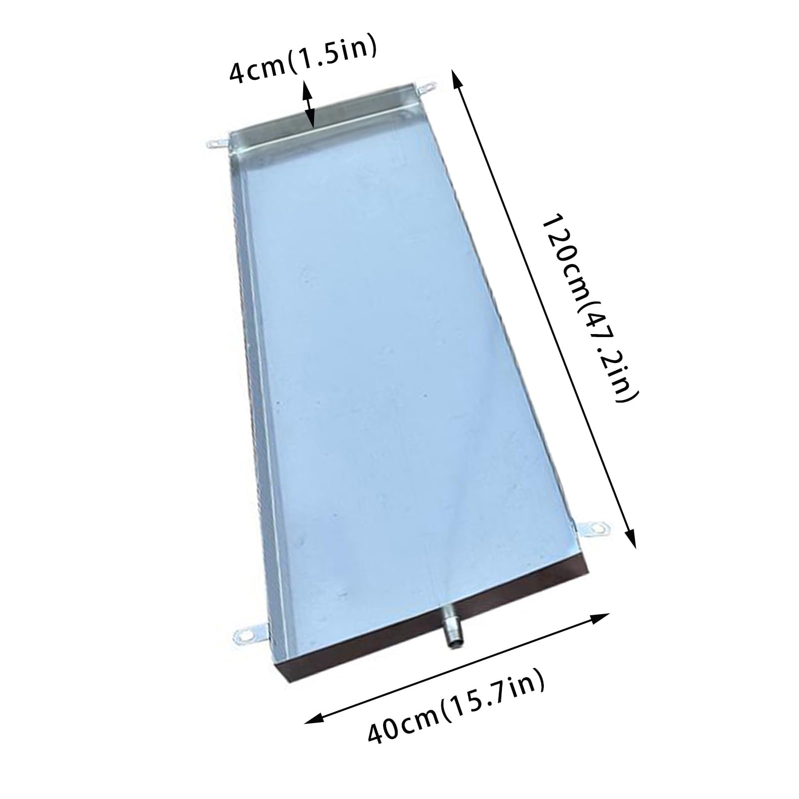 Genérico 201 Premium stal nierdzewna 120 x 40 cm taca kroplowa do klimatyzacji, odporna na korozję i precyzyjne spawanie do systemów klimatyzacji i pomp d