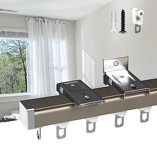 Weiße Deckenhalterung Schiebegardine Schienensystem für Outdoor-Vorhänge, ideal für Wohnmobile und Erkerfenster